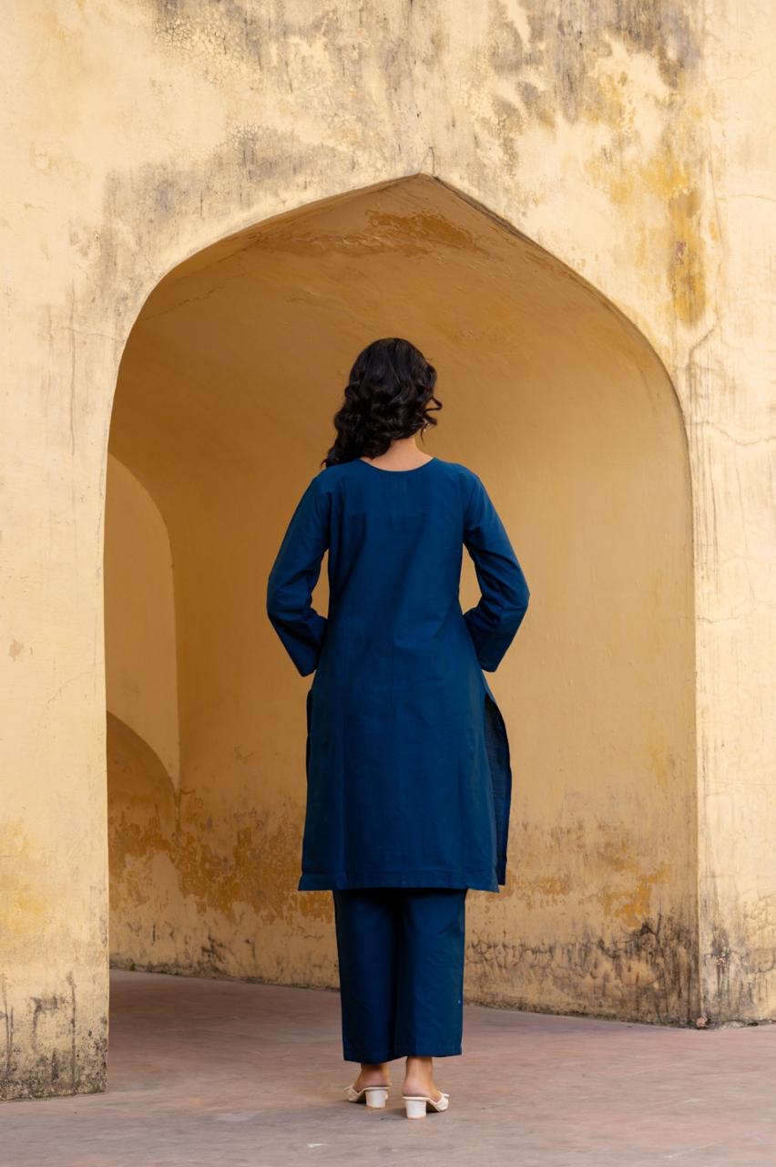 Cotton kurta with beautiful embroidery