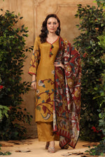 Pretty pure muslin kalamkari suit set