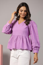 V neck Short cotton top