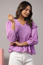 V neck Short cotton top