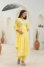 Mul cotton lining embroidered full suit