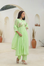 Mul cotton lining embroidered full suit