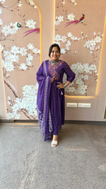 Pure cotton angrakha embroidery Mul cotton lining full suit