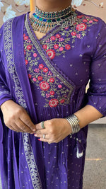 Pure cotton angrakha embroidery Mul cotton lining full suit