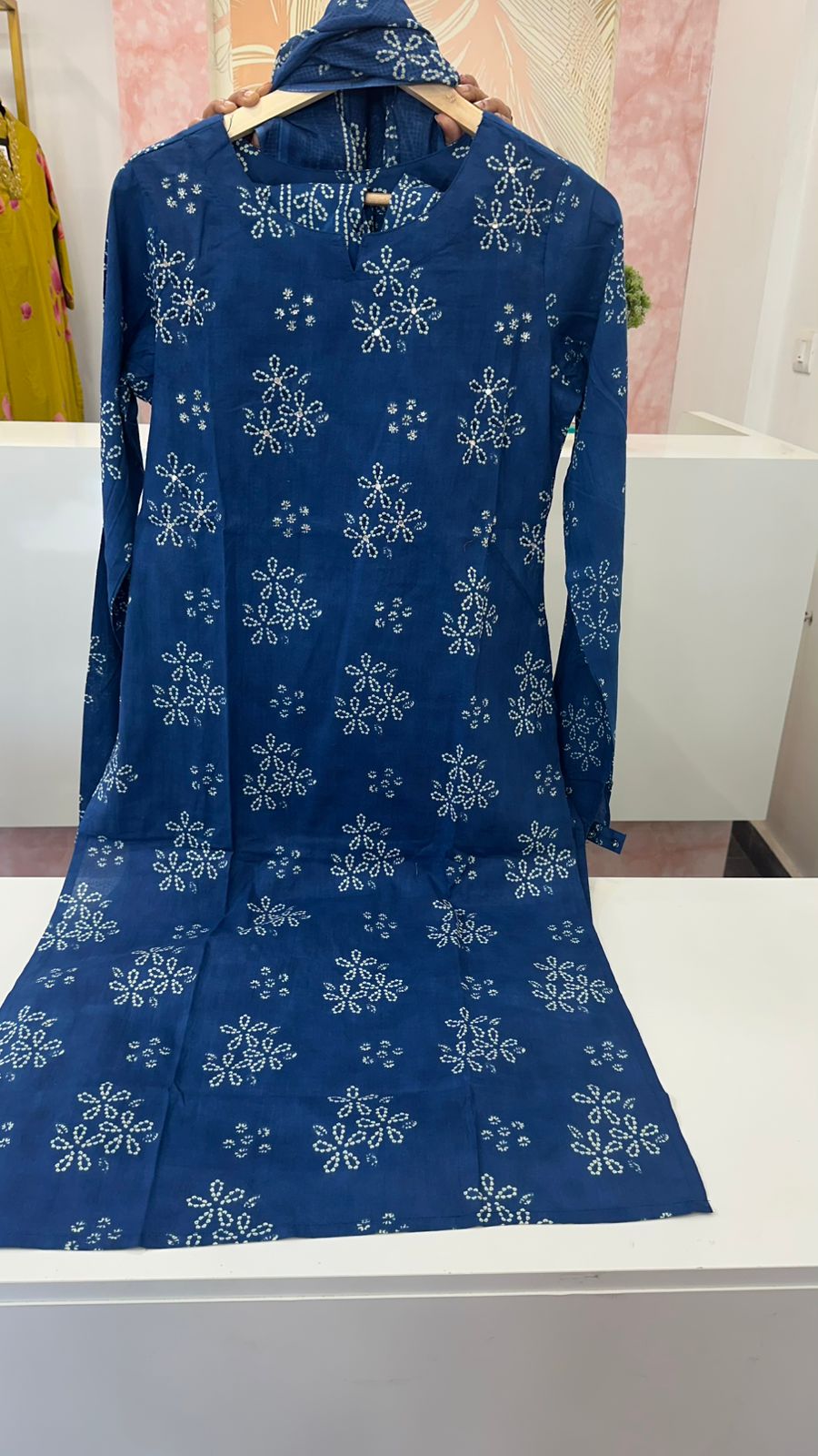 Pure cotton Churi sleeves suit set