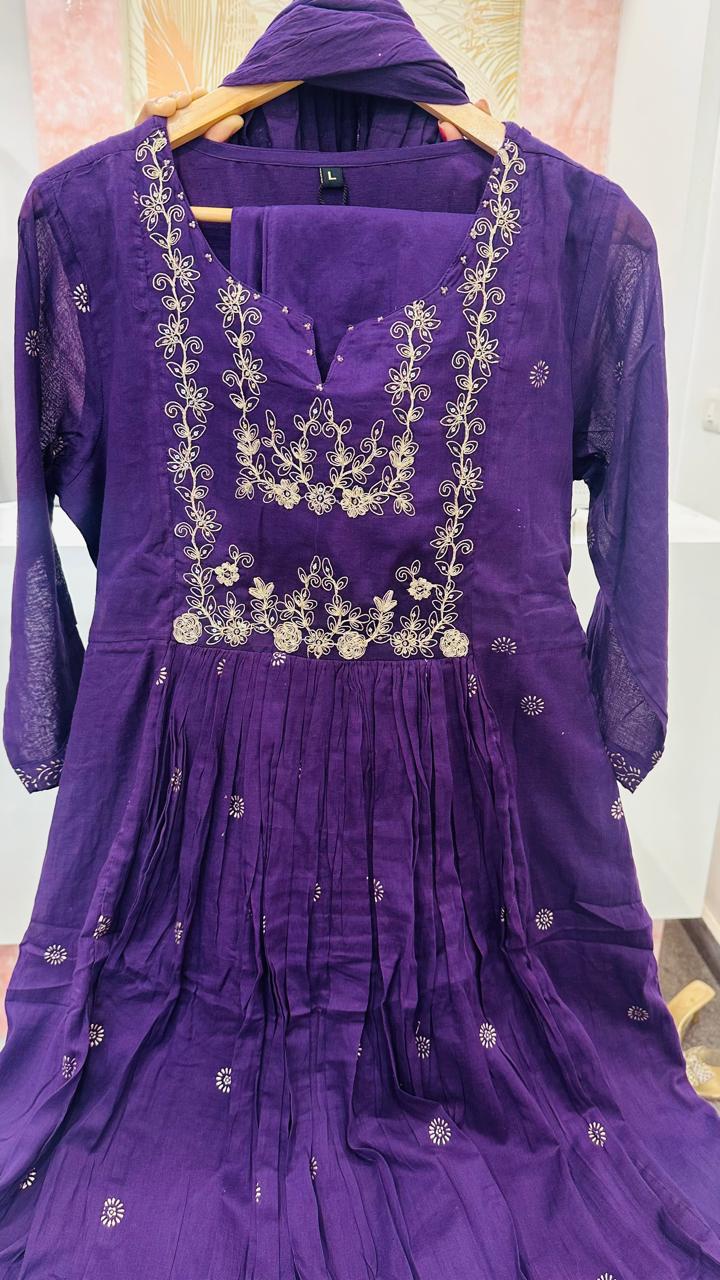 Pure mul cotton lining suit set