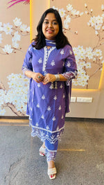 Pretty cotton embroidery suit set