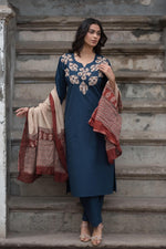 Applique work full suit set