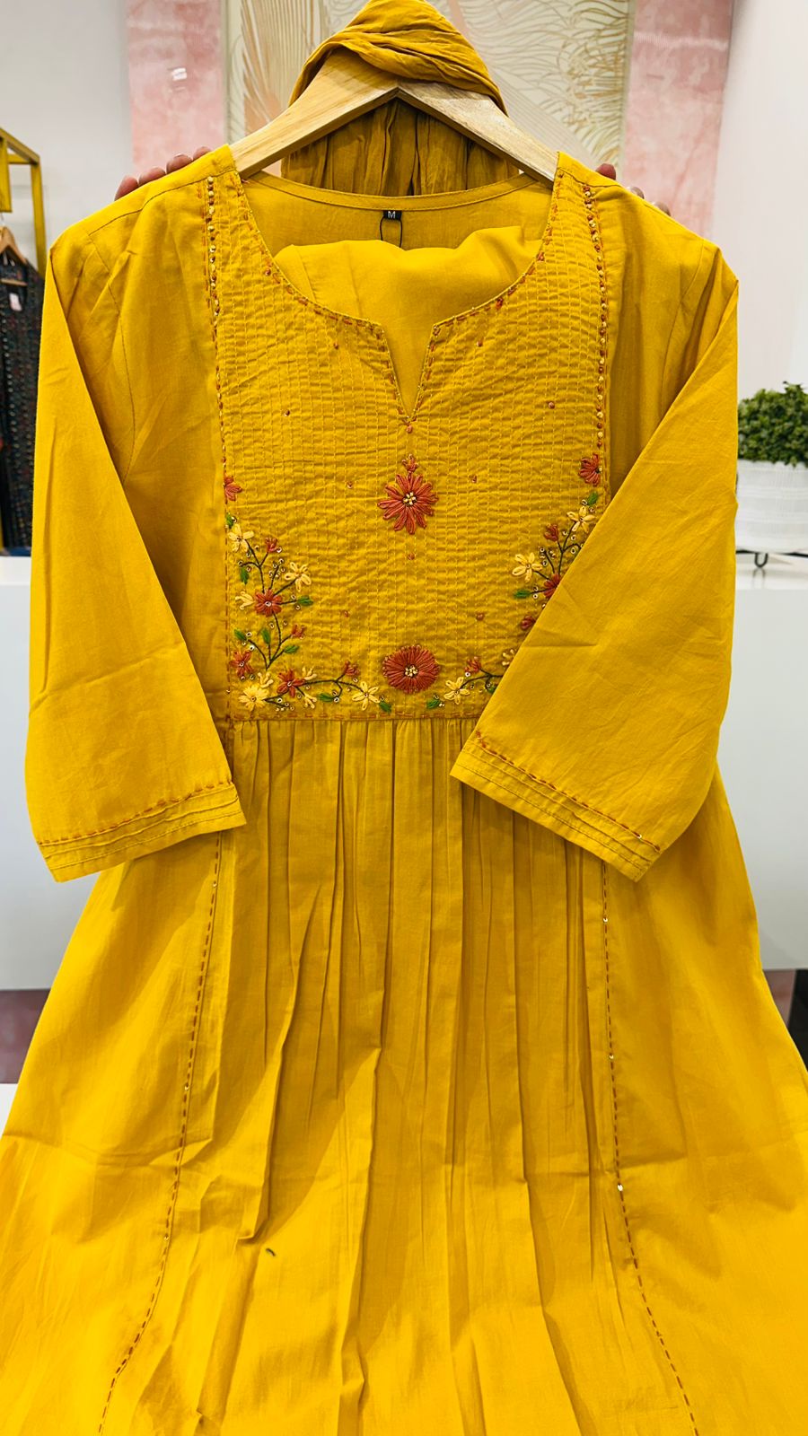 Pure cotton embroidery suit set