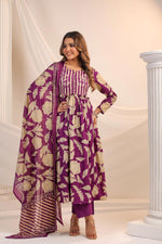 Pure cotton embroidered yoke full suit set