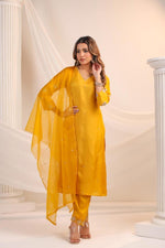 Pretty Russian silk full zari embroidery suit set