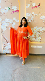 Pure cotton Anarkali half lining suit set