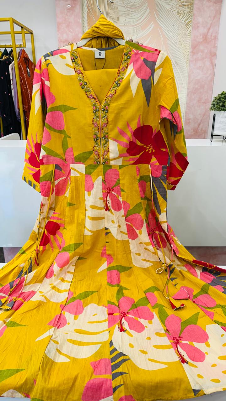 Pretty cotton full suit set