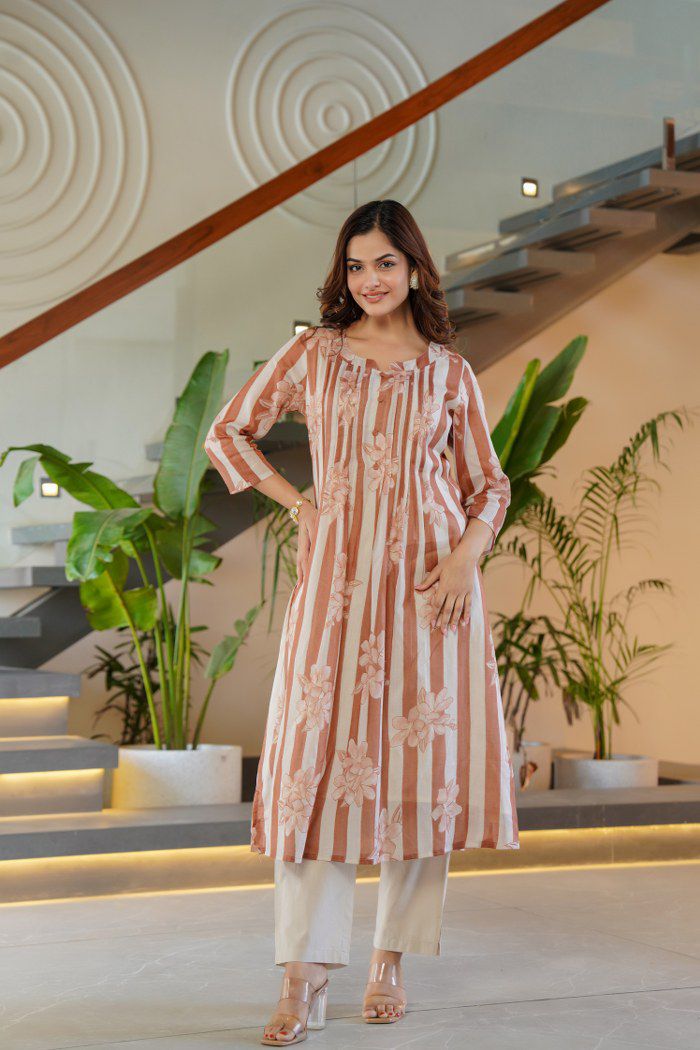 Digital printed cotton co ord set