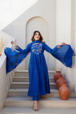 Restock !! Wow embroidered mul cotton Anarkali suit set ! Next week !!