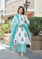 Pure cotton block print lining suit set