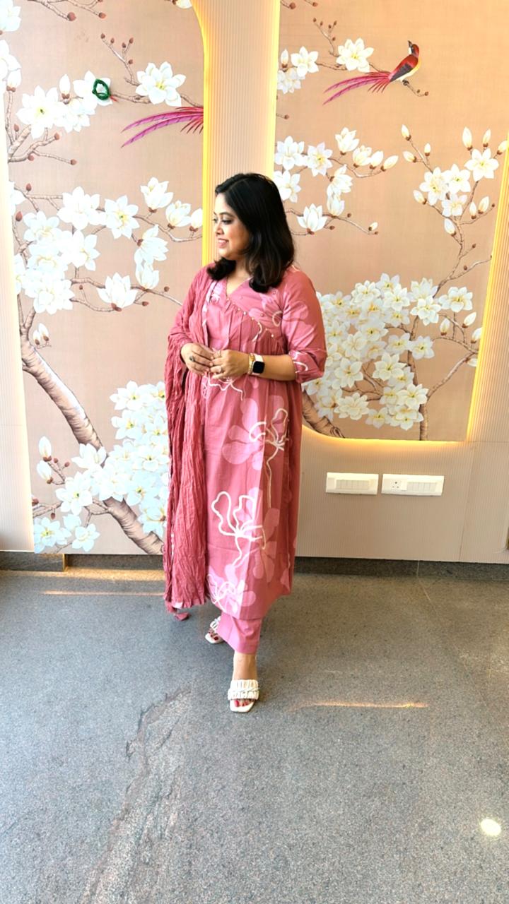 Pure cotton Alia cut suit set