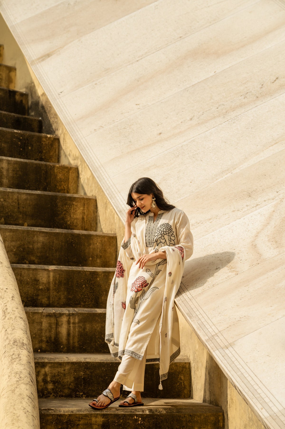 Super premium n pretty Jamdani full suit set