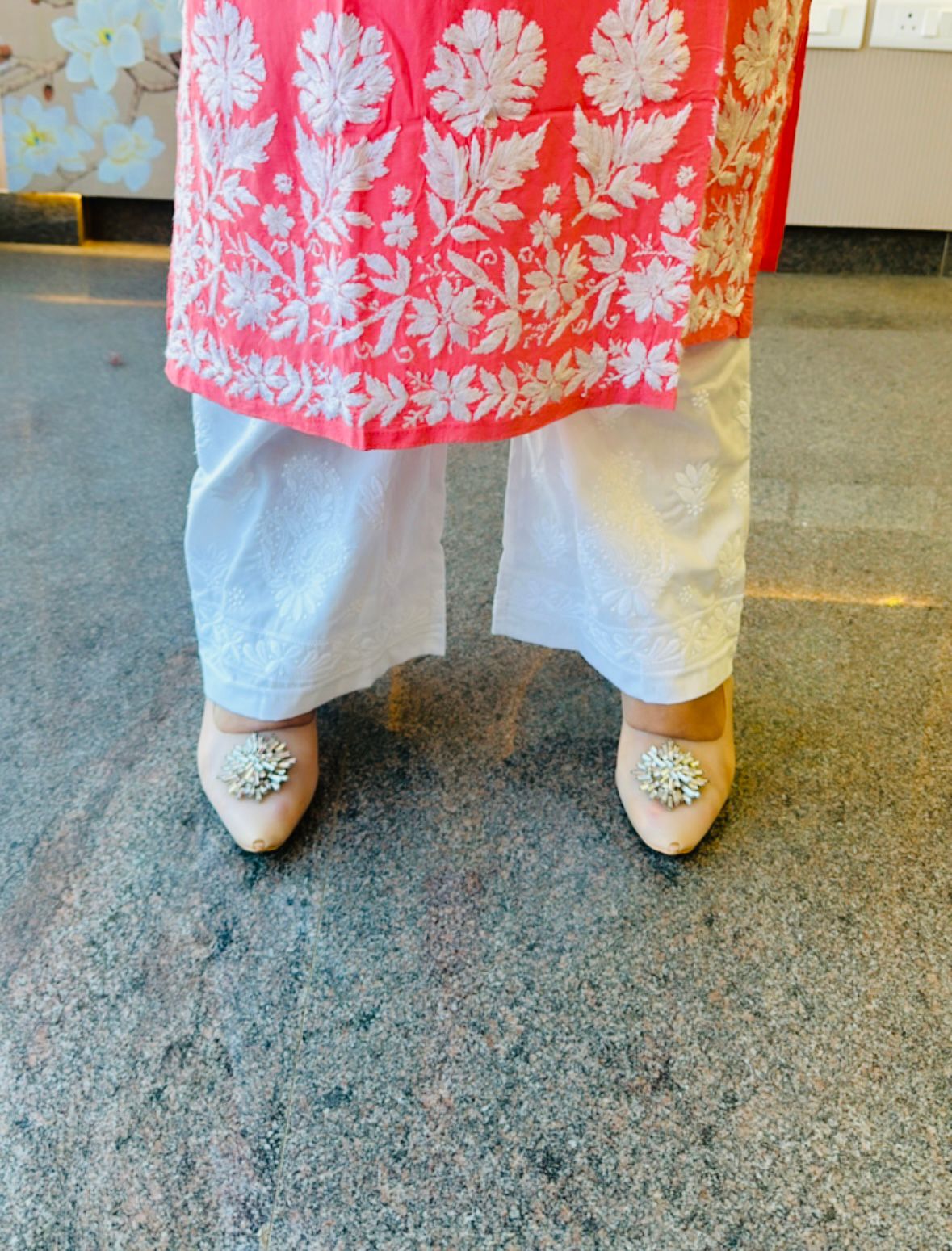 Cotton chikankari pant