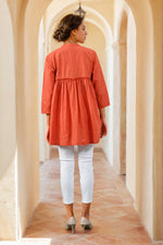 Pure cotton embroidered short top