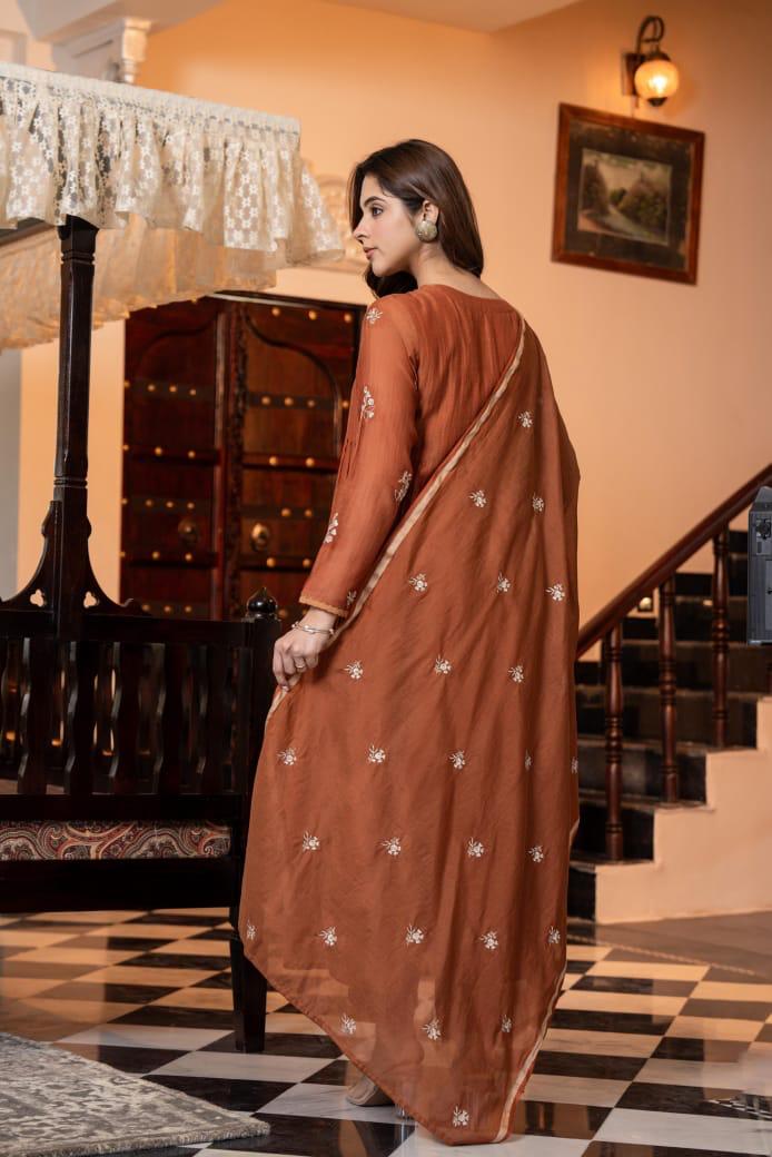 Super gorgeous Mul chanderi suit set