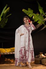 Pure cotton designer Anarkali suit set