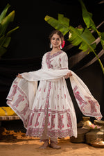 Pure cotton designer Anarkali suit set