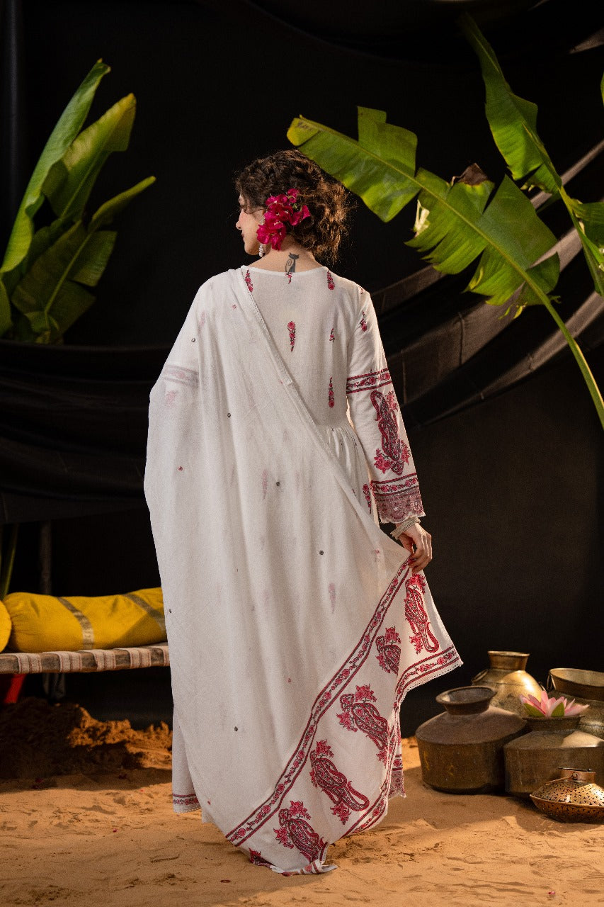 Pure cotton designer Anarkali suit set