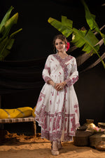 Pure cotton designer Anarkali suit set