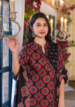 Pure cotton angrakha full suit set in red