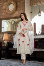Wow Mul chanderi embroidery suit set