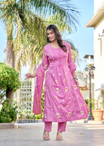 Premium cotton embroidered suit set