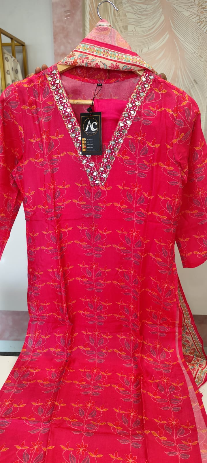 Premium mul silk suit set