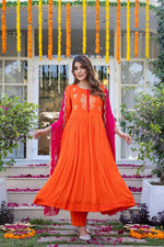 Premium chinon party wear suit set