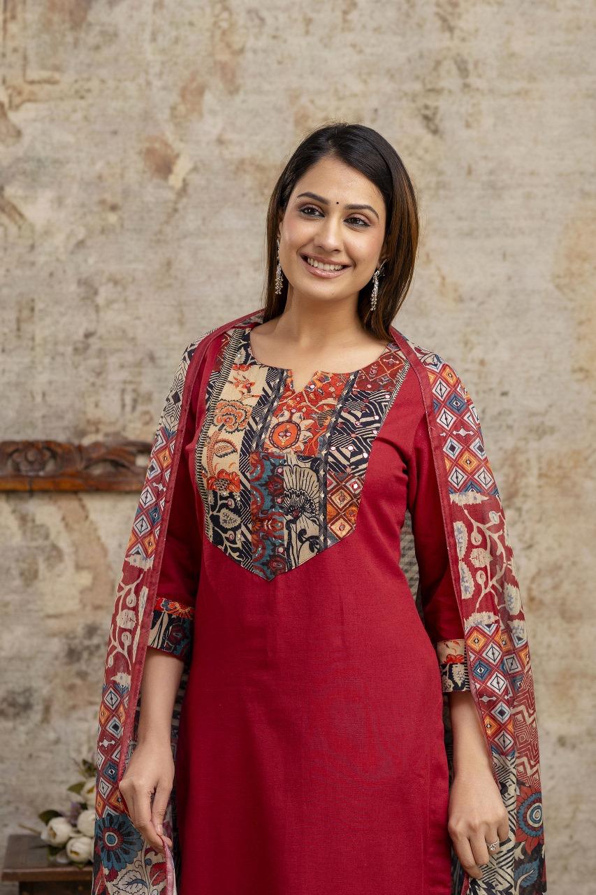 Beautiful flex-cotton suit set