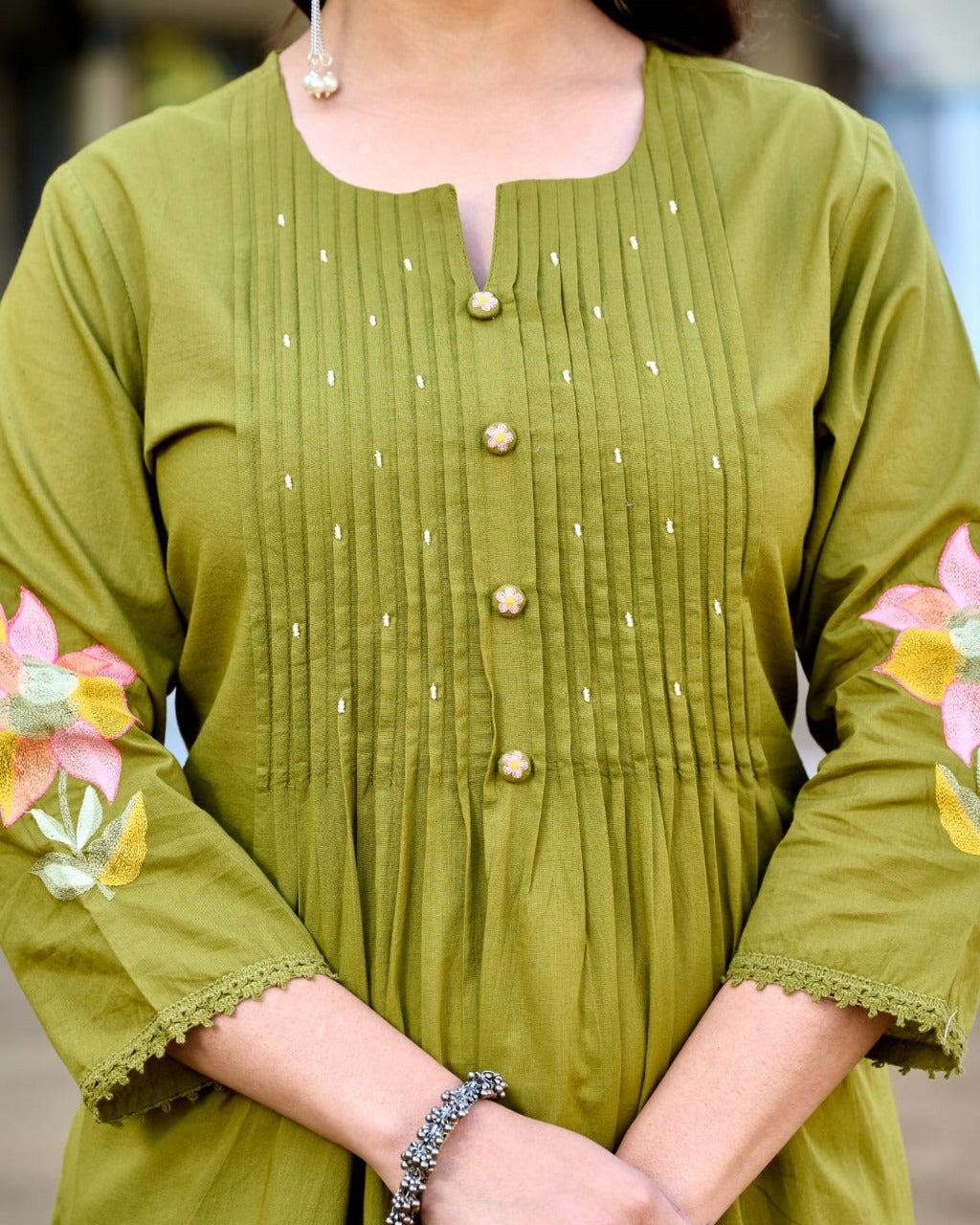 Restocked on high demand !Pure cotton embroidered suit set