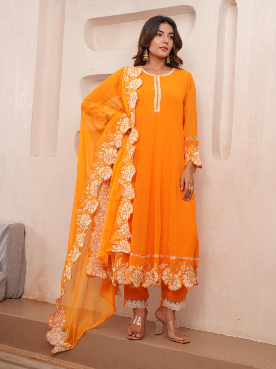 Restocked !! Gorgeous georgette lining suit set !!