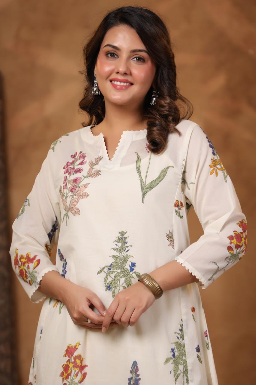 Premium Mul cotton Co ord set comes with separate inner