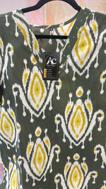 Patola V neck cotton kurta