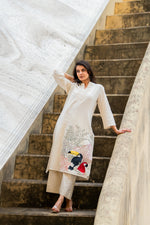 Pretty cotton appliqué work co ord