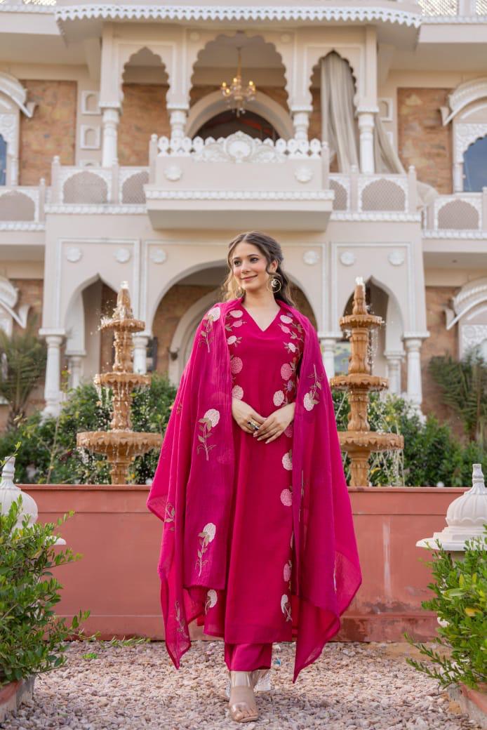 Super gorgeous Mul Chanderi suit set