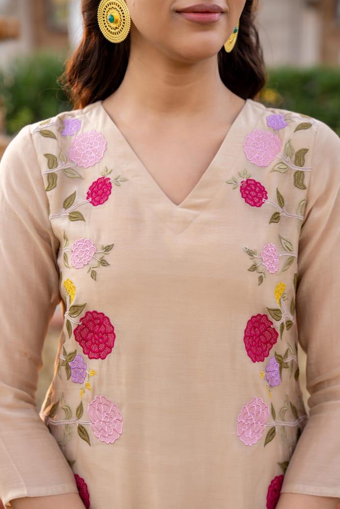 Super gorgeous Mul Chanderi suit set