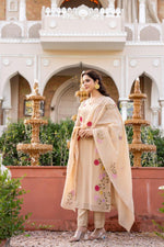 Super gorgeous Mul Chanderi suit set