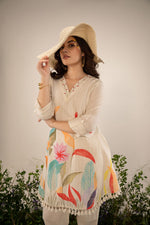 Digitally printed V neck cotton co ord set