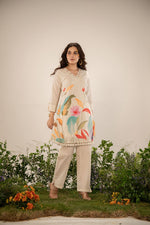 Digitally printed V neck cotton co ord set