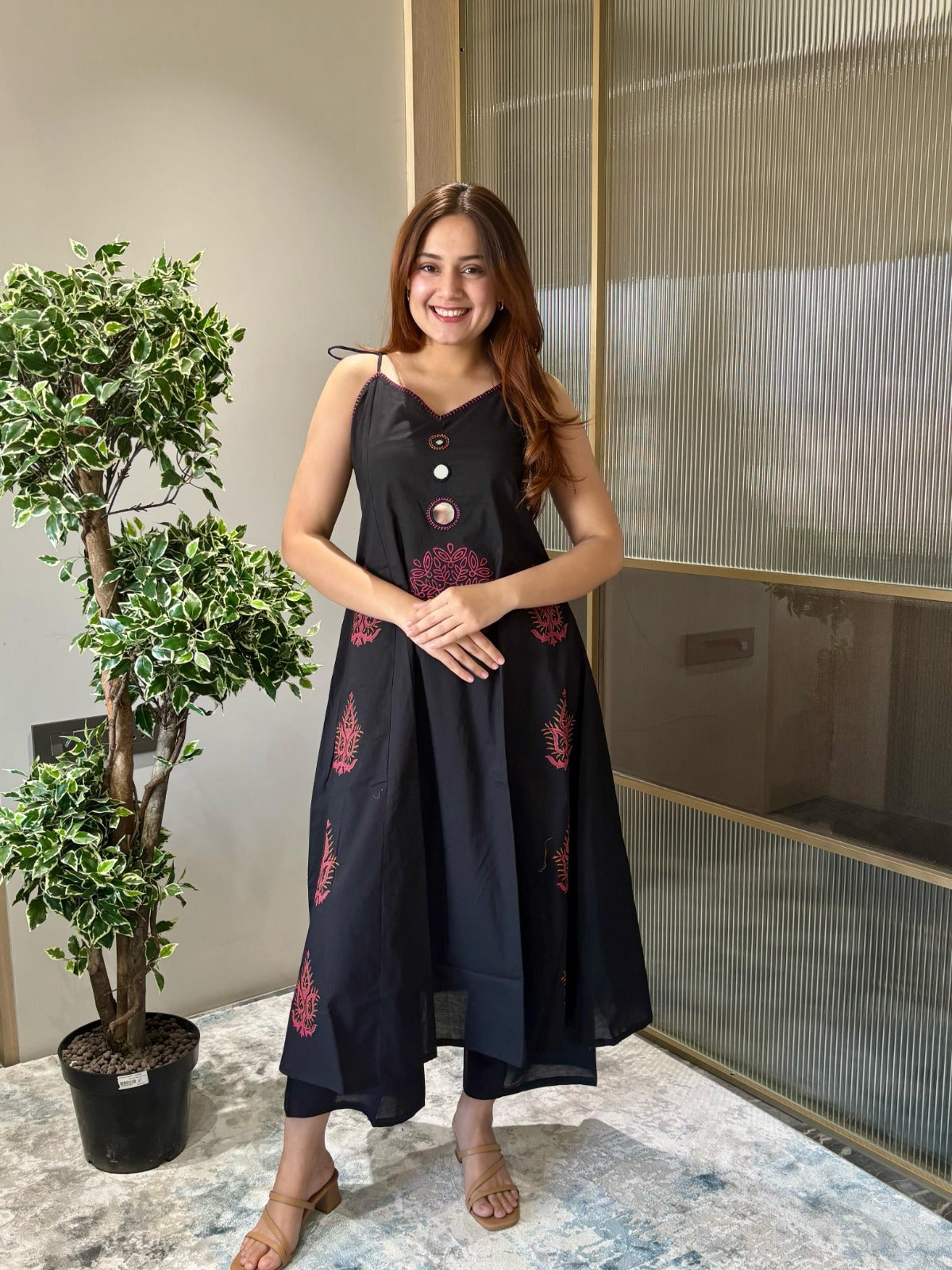 Noodle strap pure cotton kurta pant