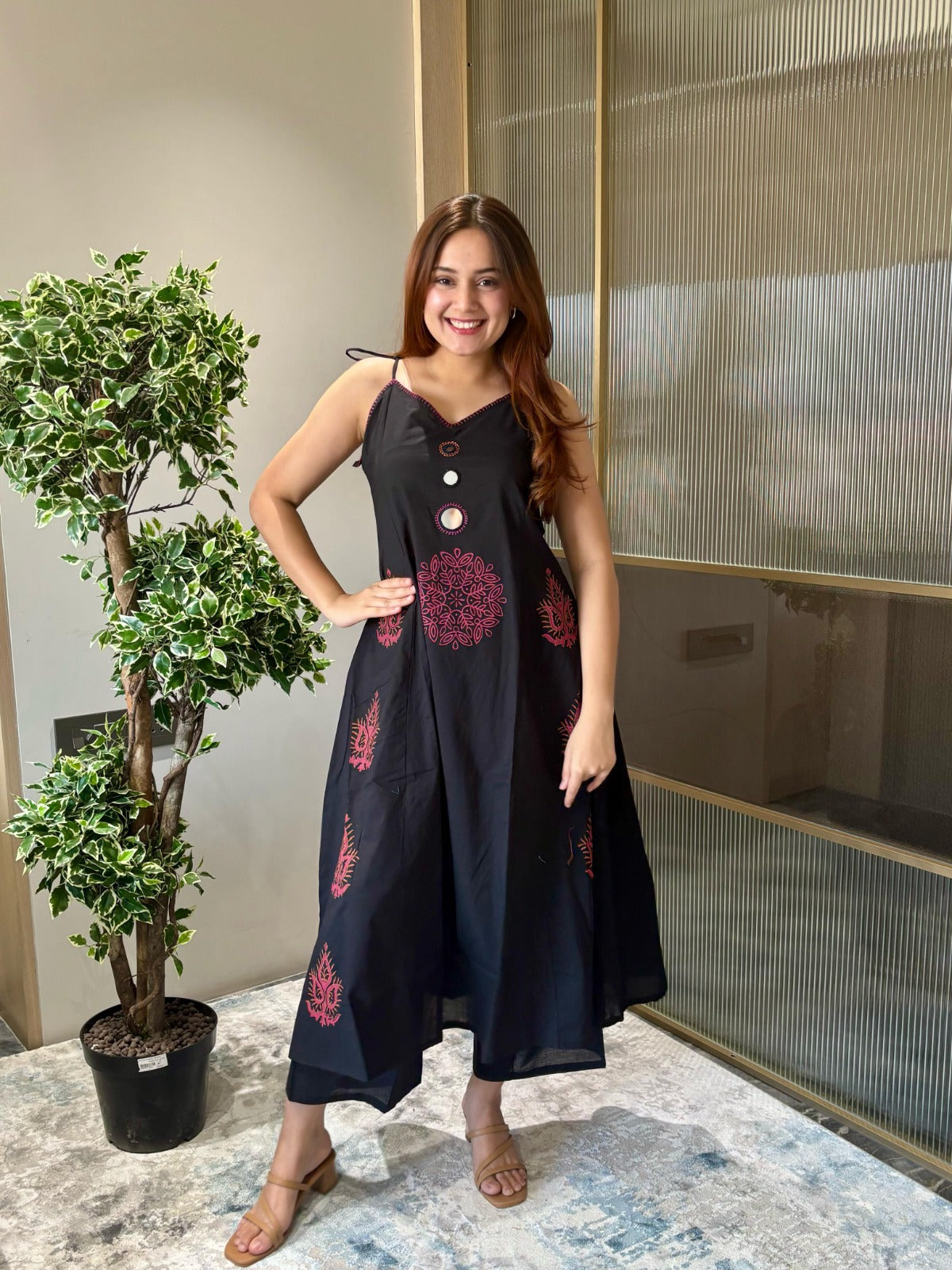 Noodle strap pure cotton kurta pant