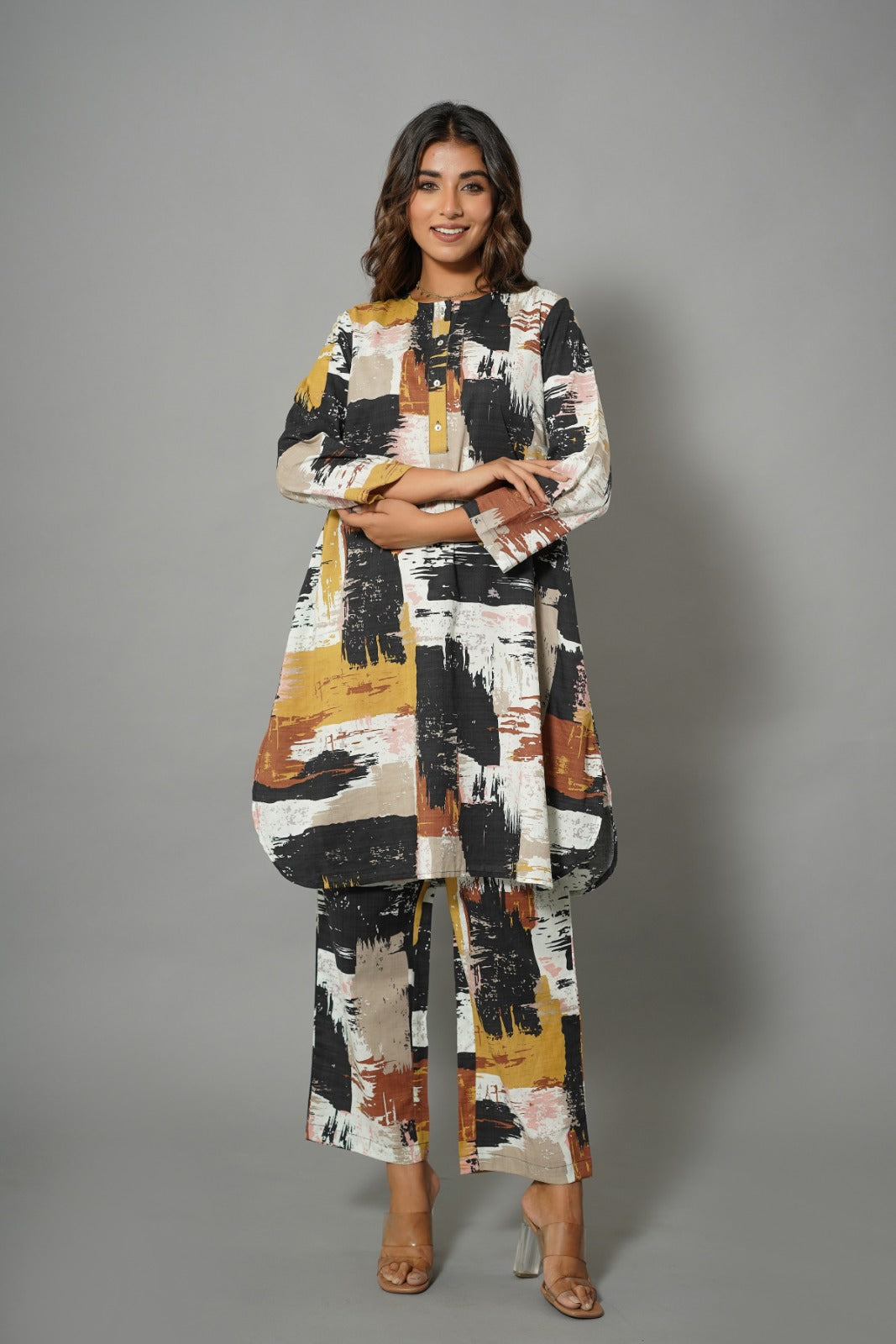 Premium cotton digital printed co ord set