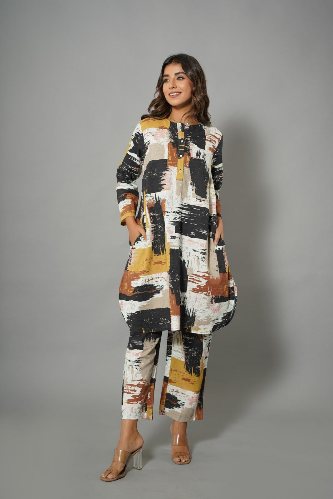 Premium cotton digital printed co ord set