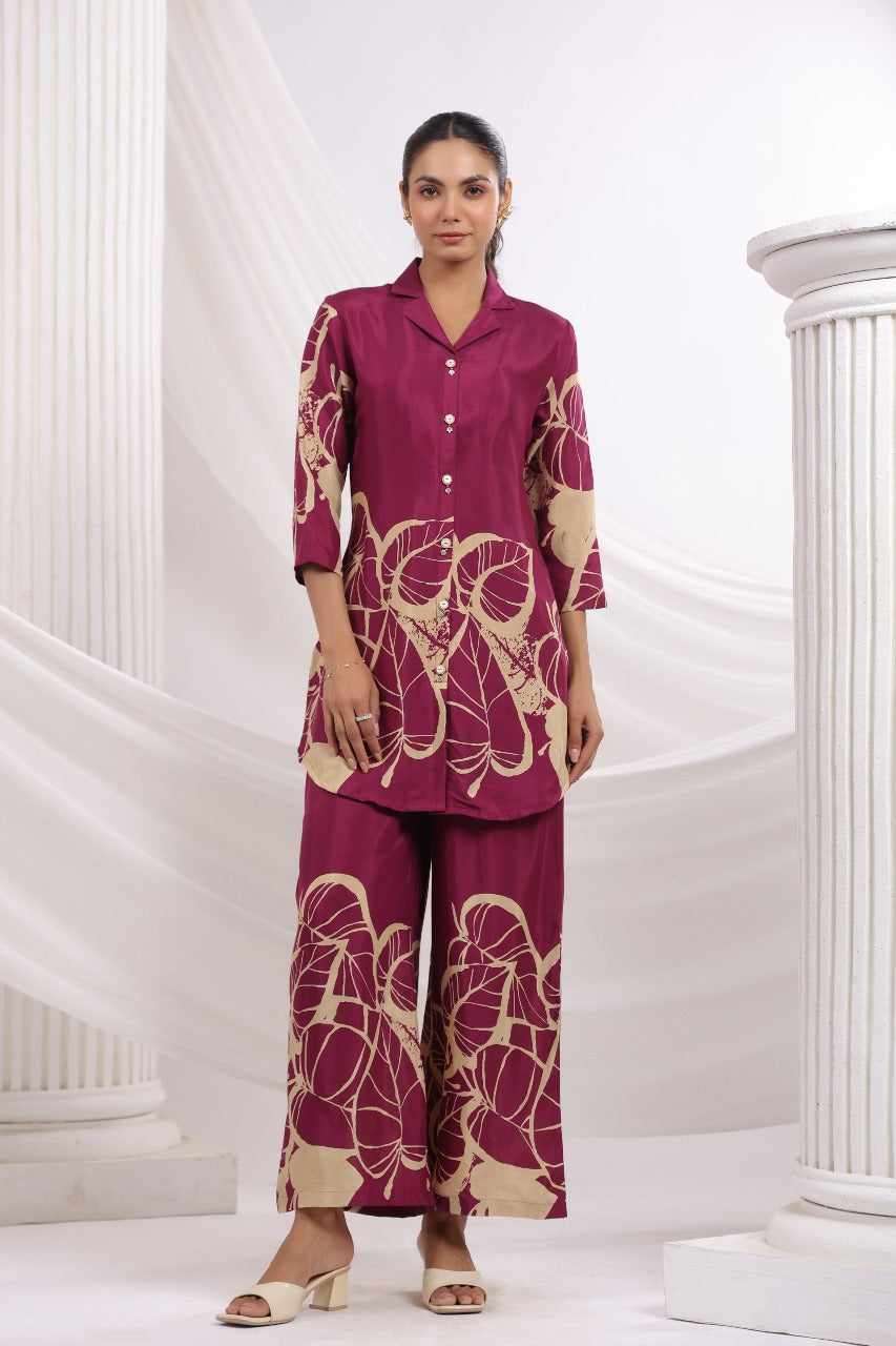 Pure crepe stylish Co ord set